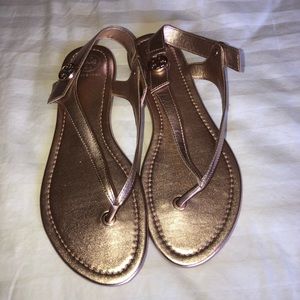 Tory Burch Rose Gold Sandals
